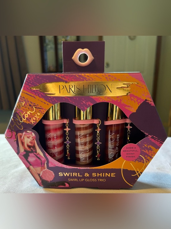 Paris Hilton Other - Paris Hilton Swirl & Shine Lip Gloss Trio - Pink, Gold, Purple